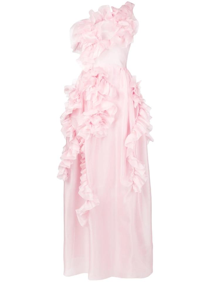 Ermanno Scervino Long Ruffle Dress - Pink & Purple
