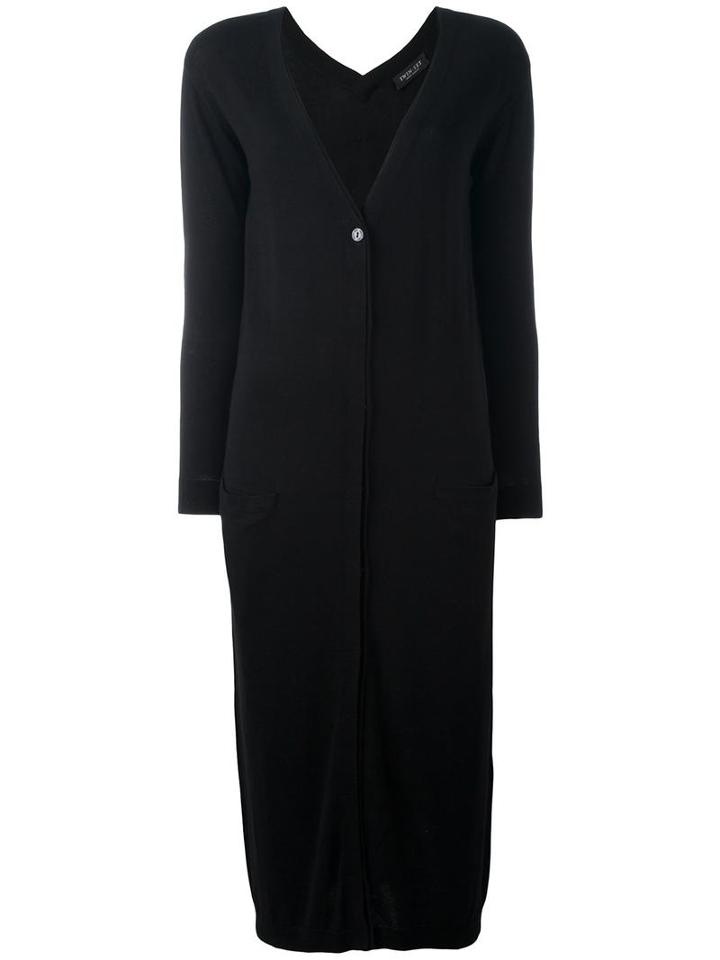 Twin-set Classic Long Cardigan, Women's, Size: Small, Black, Silk/cashmere