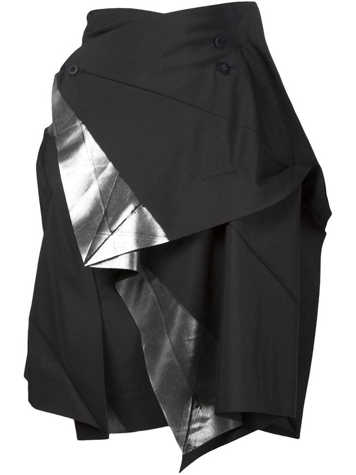 Issey Miyake Draped Asymmetric Skirt