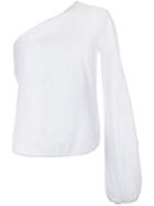 Georgia Alice One Shoulder Balloon Shirt - White