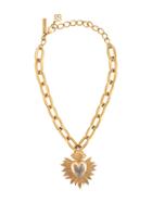 Oscar De La Renta Heart Pendant Necklace - Gold