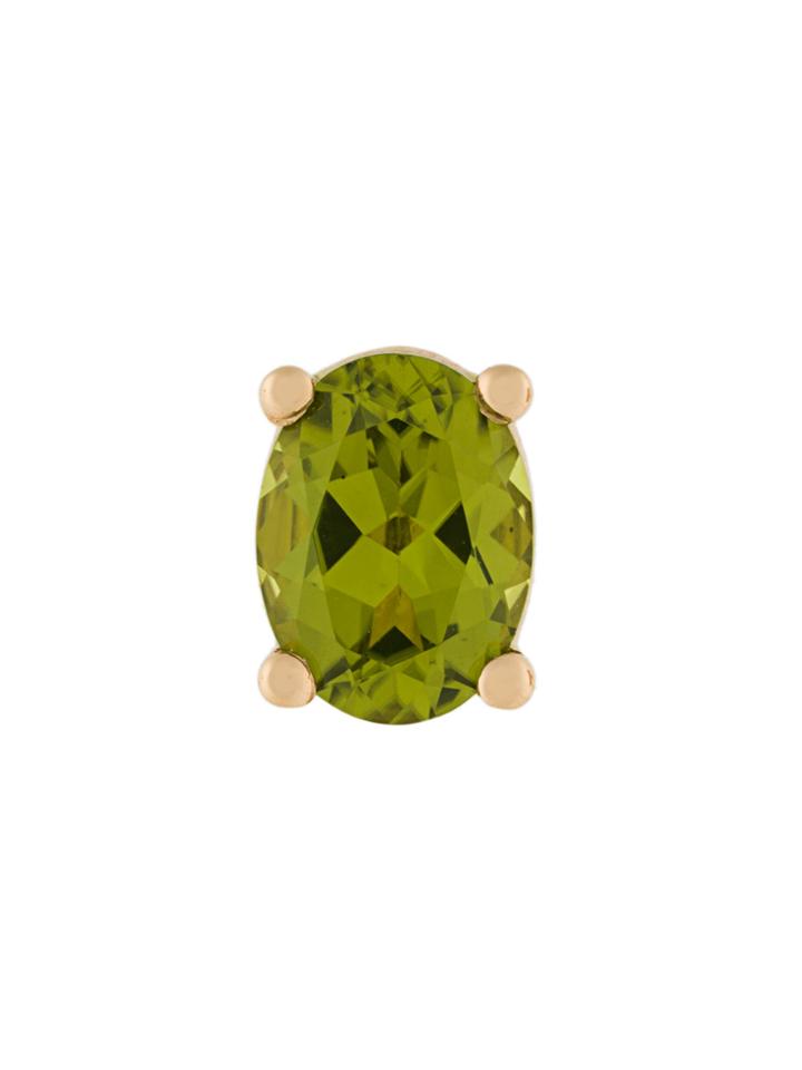 Delfina Delettrez 18kt Gold Dots Solitaire Peridot Earring - Metallic
