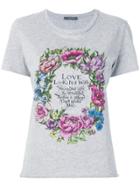 Alexander Mcqueen Floral Print T-shirt - Grey