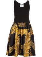 Moschino Baroque Frame Dress, Women's, Size: 40, Black, Rayon/virgin Wool