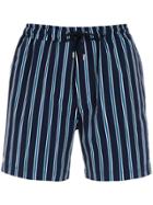 Egrey Striped Swimming Shorts - Blue