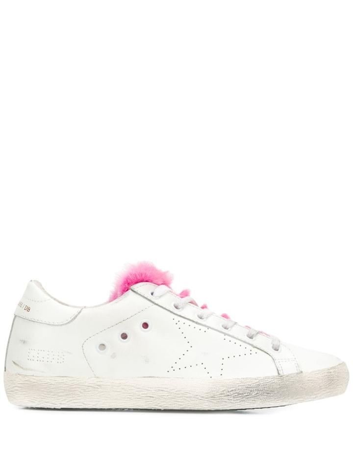 Golden Goose Superstar Fuzzy-panelled Sneakers - White