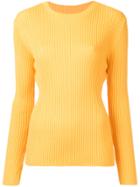 Des Prés Rib Knit Top - Yellow & Orange