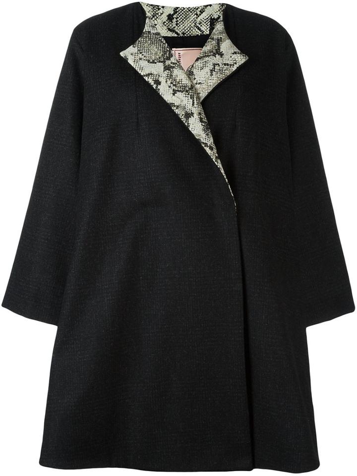 Antonio Marras Back Floral Appliqué Coat