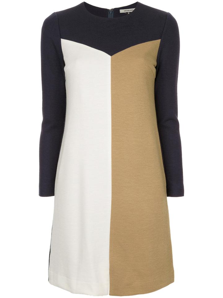 Han Ahn Soon Contrast Panel Dress - Blue