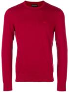 Emporio Armani Slim Fit Logo Sweater - Red