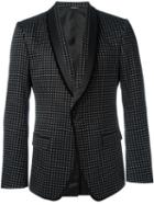 Dolce & Gabbana Embroidered Blazer, Men's, Size: 48, Black, Cotton/polyester/silk/viscose