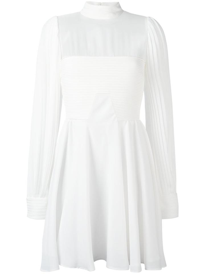 Philipp Plein Ribbed Panel Dress, Women's, Size: Medium, White, Polyester