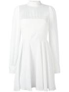 Philipp Plein Ribbed Panel Dress, Women's, Size: Medium, White, Polyester