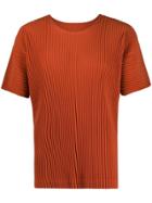 Homme Plissé Issey Miyake Ribbed T-shirt - Orange