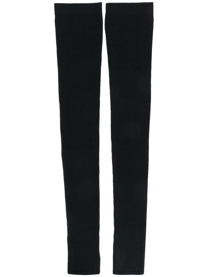Cashmere In Love Lightweight Leg Warmers - Black