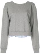 3.1 Phillip Lim Tie-back Ruffle Sweatshirt - Grey