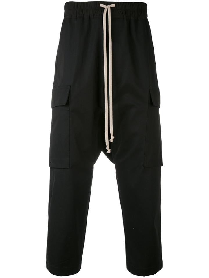 Rick Owens Cropped Trousers - Black