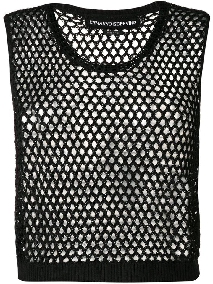 Ermanno Scervino Embellished Knit Tank - Black
