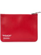 Off-white Quote Pouch - Red