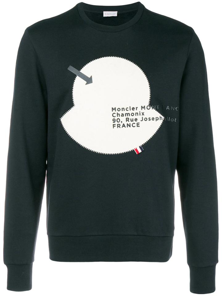 Moncler Mascot Embellished Sweatshirt - Blue