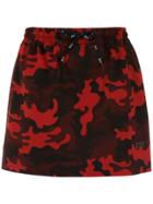 Àlg Camouflage Print Skirt - Red