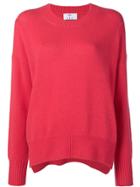 Allude Relaxed Fit Sweater - Pink & Purple
