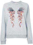 Giamba 'eyes' Print Sweatshirt, Women's, Size: 44, Grey, Cotton