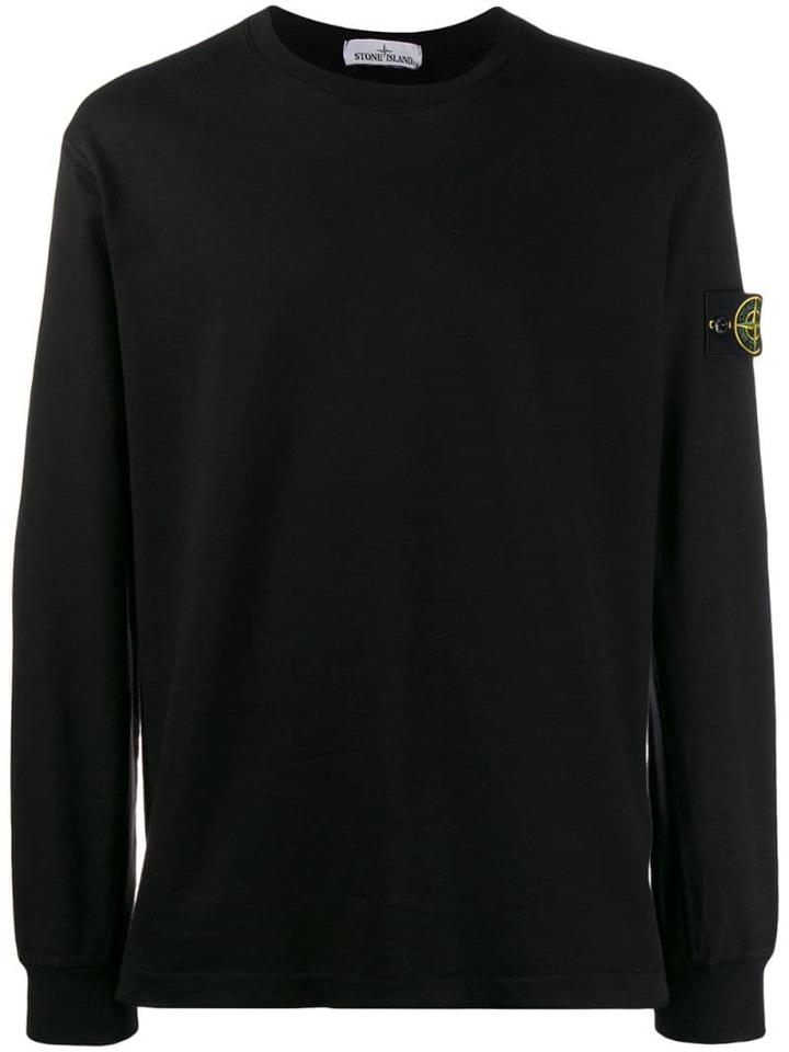 Stone Island Arm Logo Patch Jumper - Black