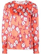 Carolina Herrera Floral Print Blouse - Orange