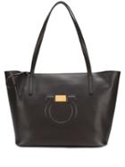 Salvatore Ferragamo Embossed Logo Tote Bag - Brown