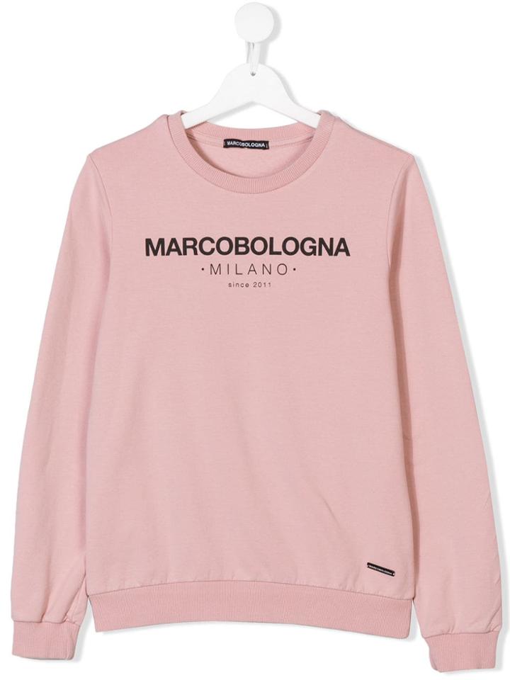 Marco Bologna Kids Teen Logo Print Sweatshirt - Pink & Purple