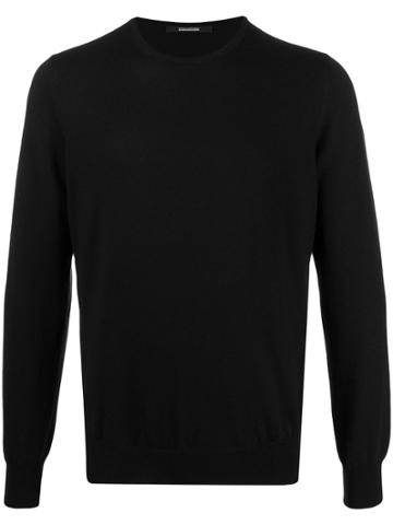 Srvz Club Crew Neck Relaxed-fit Jumper - Black