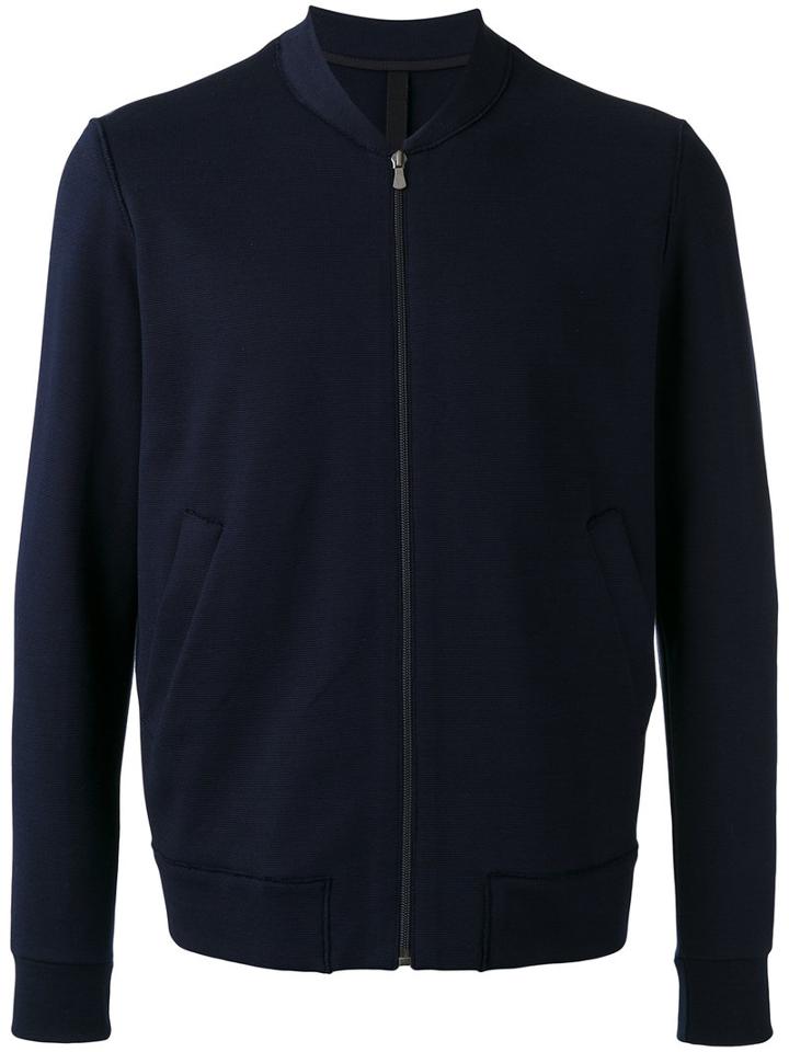 Harris Wharf London Side Pockets Bomber Jacket, Men's, Size: 54, Blue, Spandex/elastane/cotton