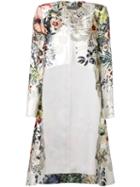 Monique Lhuillier Asymmetrical Printed Jacket, Women's, Size: 6, Nude/neutrals, Silk/cotton