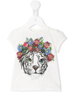 Gucci Kids - Tiger Print T-shirt - Kids - Cotton - 6 Mth, Infant Girl's, White