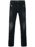 Diesel Black Gold Cropped Stretch Slim-fit Jeans - Blue