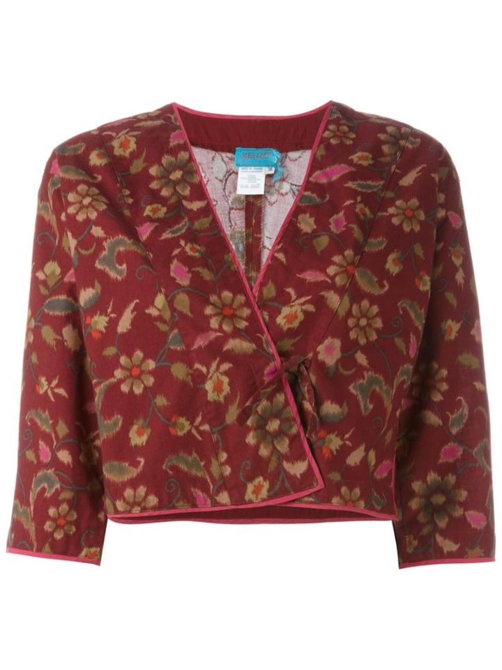 Kenzo Vintage Floral Print Wrap Jacket