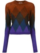 Marco De Vincenzo Dégradé Effect Geometric Sweater, Women's, Size: 42, Polyamide/polyester/acetate/alpaca