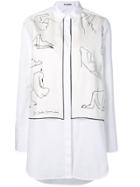 Jil Sander Front Print Shirt - White
