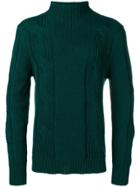 Fay Cable Knit Jumper - Green
