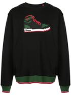 Mostly Heard Rarely Seen 8-bit Red Sneak Sweatshirt - Black