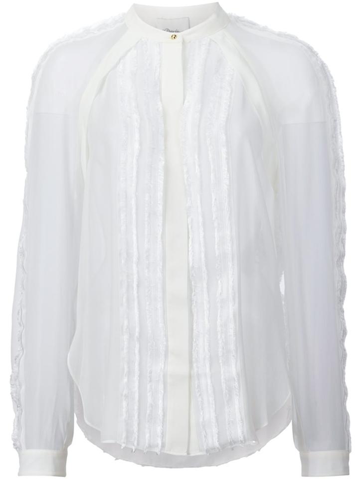 3.1 Phillip Lim Frayed Trim Shirt - White