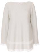 Liska Fringe Detail Sweater - Nude & Neutrals