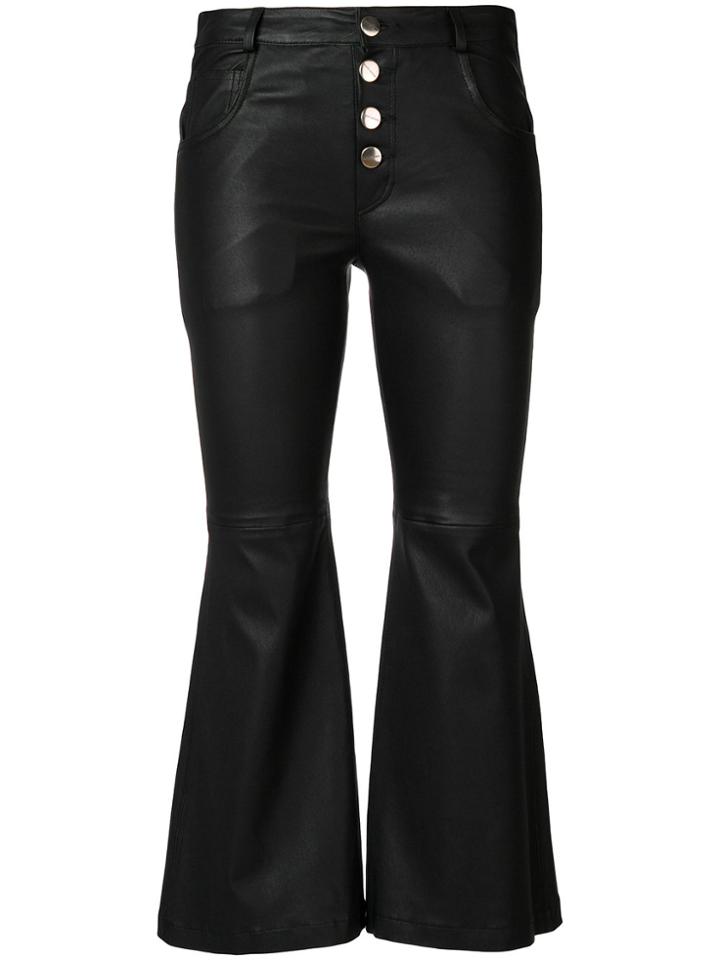 Each X Other Cropped Flare Trousers - Black