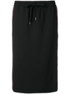 No21 Side Stripe Pencil Skirt - Black