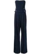Bianca Spender Crepe Mesmeric Jumpsuit, Women's, Size: 4, Blue, Acetate/polyester