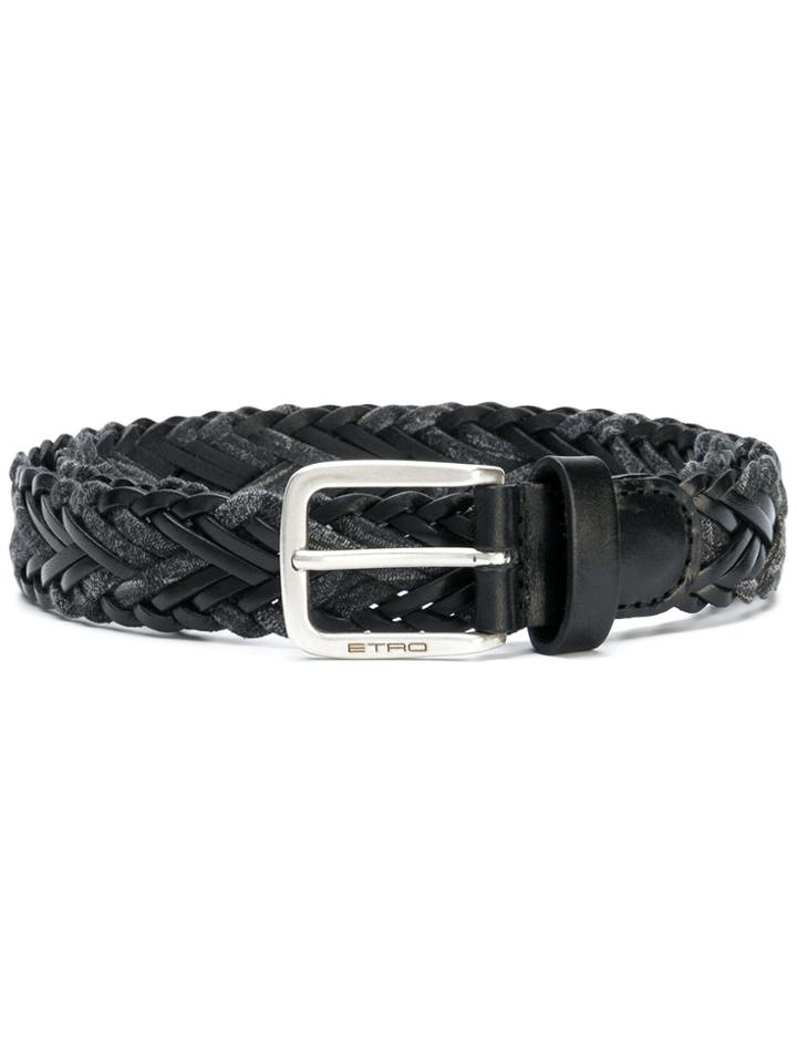 Etro Woven Belt - Black