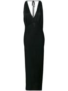 Circus Hotel Glitter Detail Long Dress - Black