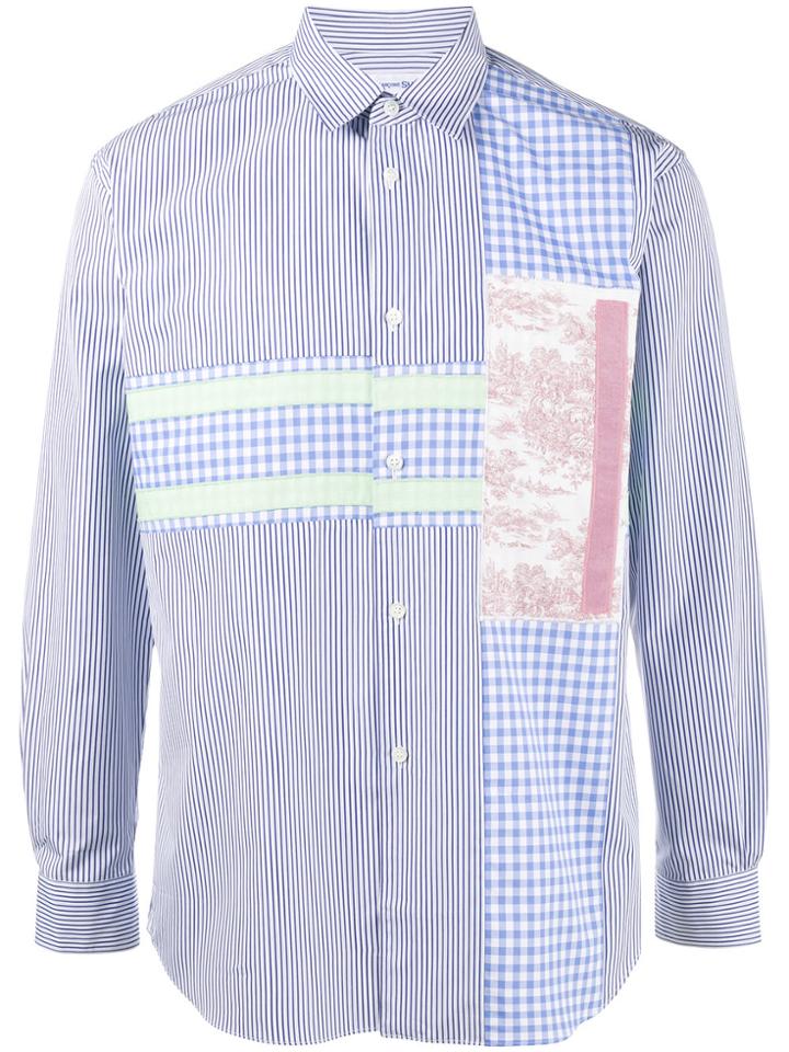Lanvin Overdyed Pinstripe Shirt - Grey