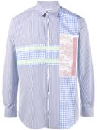 Lanvin Overdyed Pinstripe Shirt - Grey